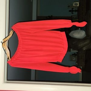 bebe® Red Off The Shoulder Blouse 💞 Medium